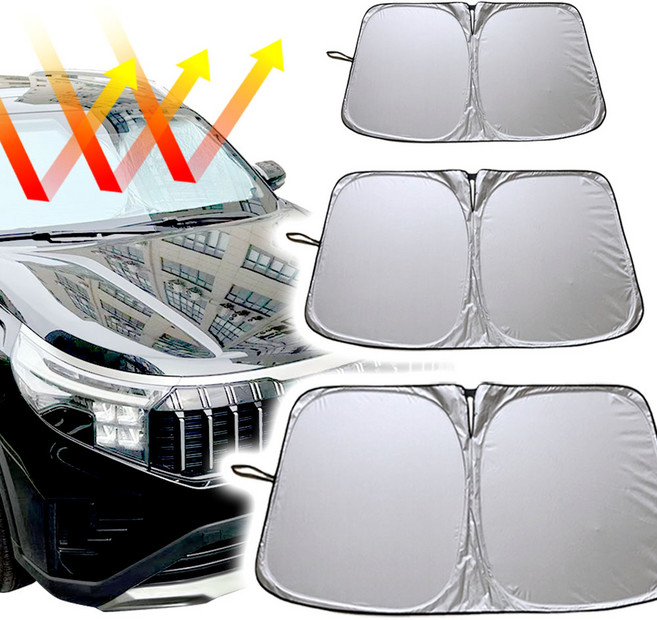깔끔더하기 차량 햇빛가리개 자동차 앞유리 원터치 열차단 가리개, 혼합색상, 1개