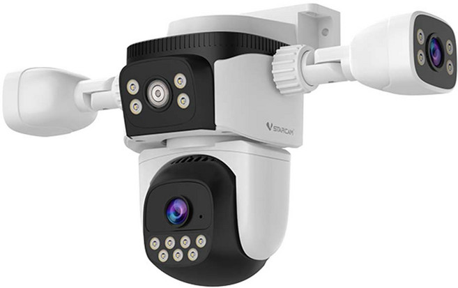 VSTARCAM 트리플 렌즈3개 사람 추적 실외용 가정용 홈 CCTV 무선 IP카메라 방진 방수 야간컬러, V600T 화이트, 1개