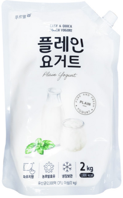 [도도나몰] 푸르밀 플레인 요거트, 1개, 2kg