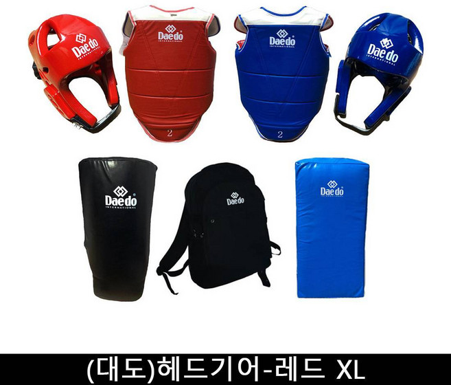 기타 태권도 용품 (대도)헤드기어-레드 XL
