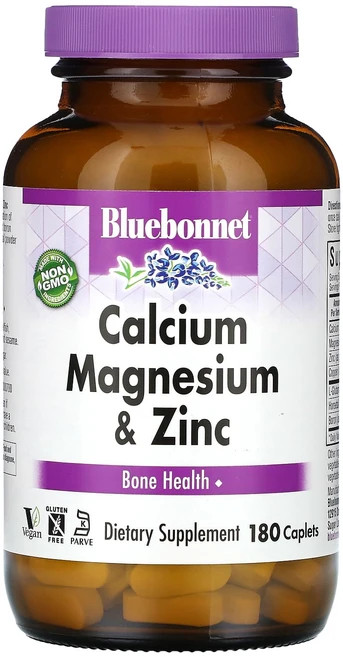 블루본넷뉴트리션 칼슘 마그네슘 플러스 아연 180정, 5개 - 쿠팡