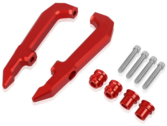 OD 혼다 호환 MSX125 그롬 튜닝 텐덤 동승자 팔걸이 텐덤바 리어캐리어 브라켓, 레드 한쌍