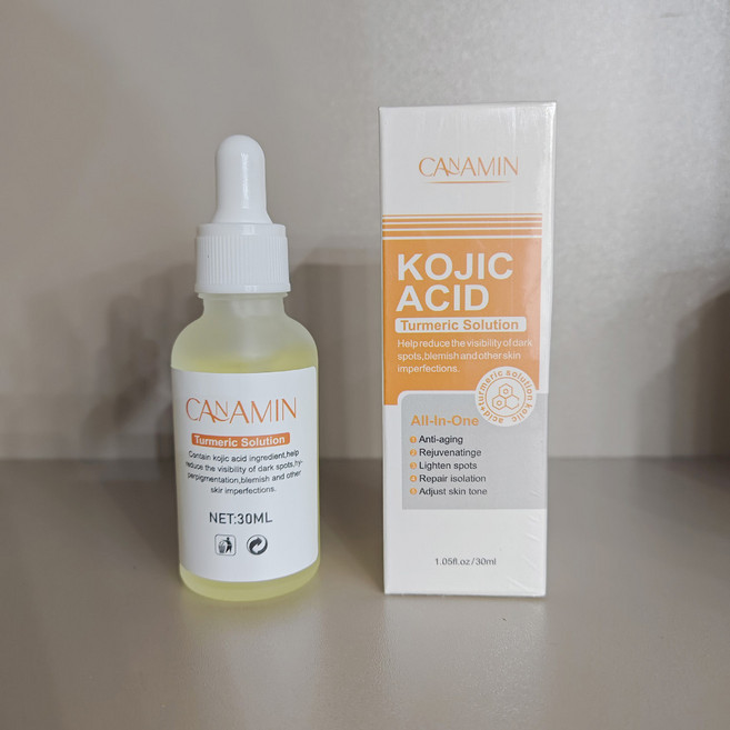 CANAMIN 薑黃曲酸精華液 Kojic Acid Turmeric Solution 30ml, 1個, 國內銷售，購買等同默認免責申明）