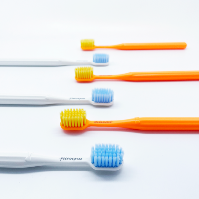 [미소미] 강모 칫솔 탄성모 와이드 헤드 칫솔 오렌지 4개+4개 추가 증정, 8개, 1세트