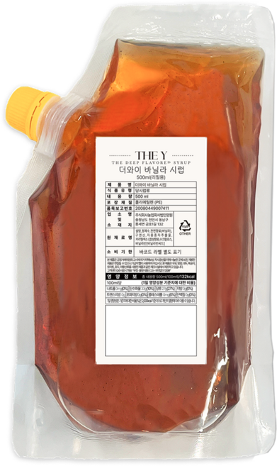 더와이 바닐라시럽 (리필용) 씨드첨가, 1개, 500ml