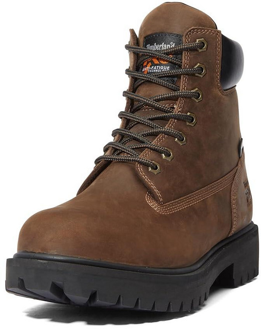 Timberland PRO 남성용 Direct Attach 15.2cm(6인치) 소프트 토 단열 방수 산업용 작업 부츠 브라운. 15 발 폭 넓은