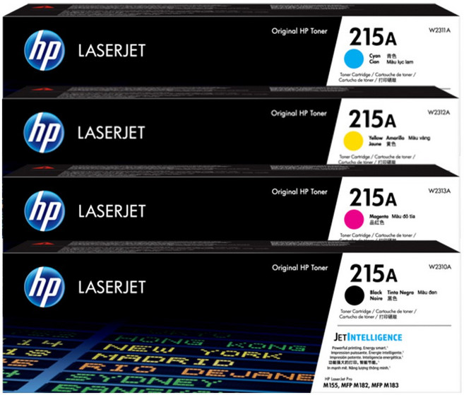 HP 215A 原廠碳粉匣 適用M155nw M183fw 色彩鮮明 原廠保證, 黑+藍+黃+紅, 1個