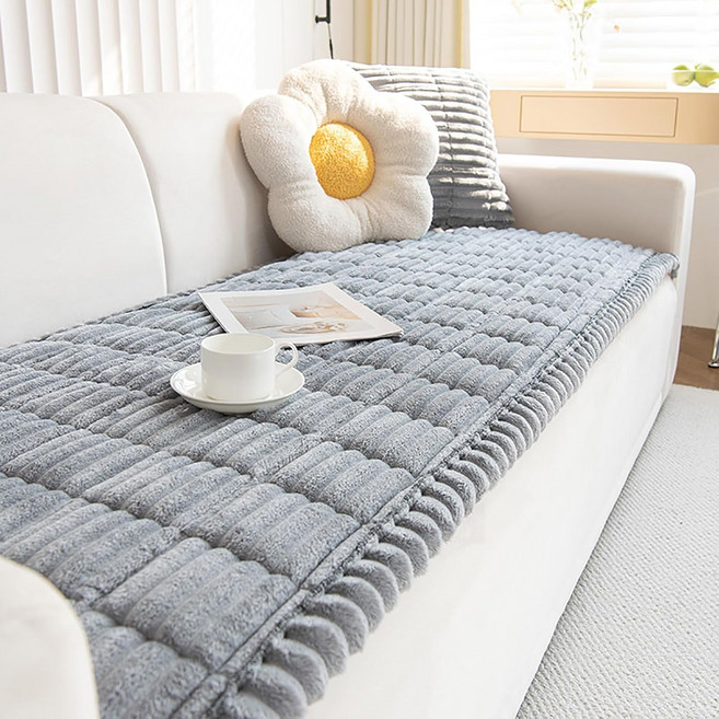 와이스타일 논슬립 극세사 쇼파패드 소파방석 거실 소파 패드 사계절 부드러운 먼지없고 소파방석