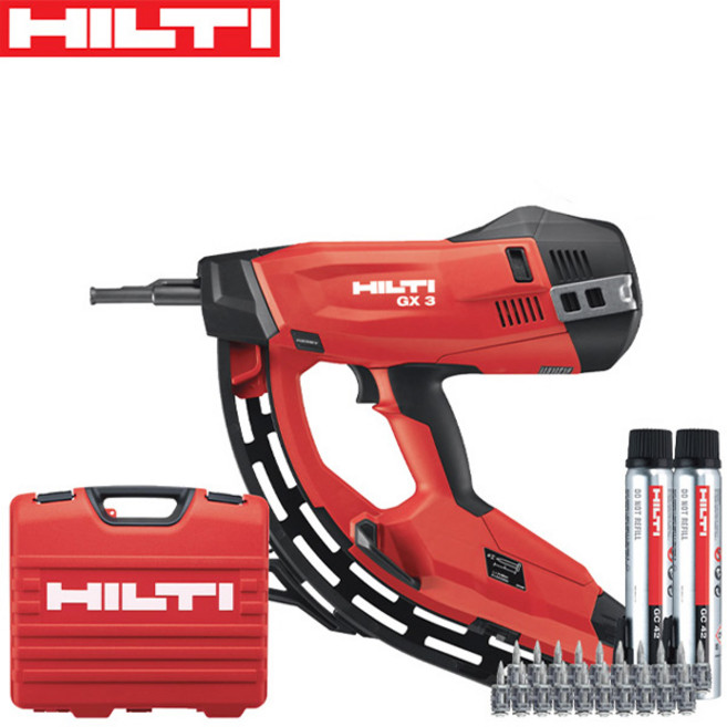 힐티 GX3 가스 타정기 + 가스캔 2개 + 타카 핀 2400발 모두 포함 단독패키지, 1개