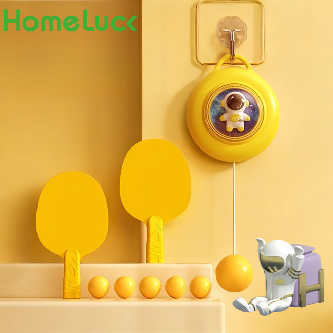 홈라크 셀프 탁구 게임 실내 가족 놀이, 1개, 옐로우