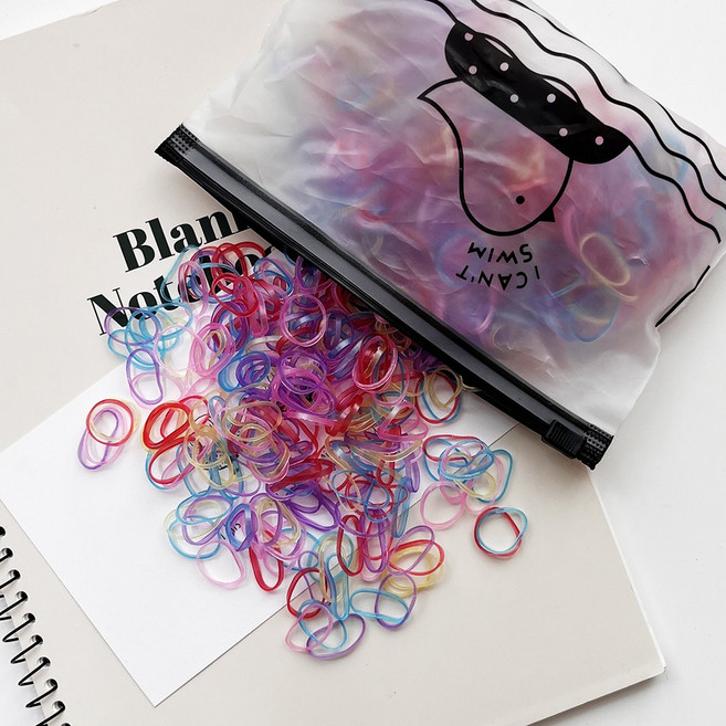 미다미 대용량 짱짱한 고탄력 헤어고무줄 머리끈세트 (대형/소형)898