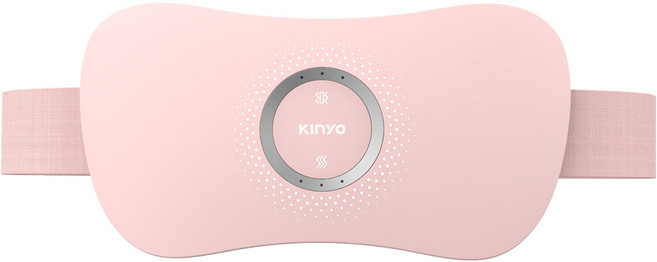 KINYO 暖腹按摩帶 IAM-2702 腹部熱敷按摩帶, 粉色, IAM2702