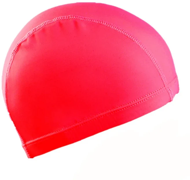 울트라 얇은 입욕 모자 무료 크기 남성 여성을위한 편안한 수영 모자 탄성 나일론 귀 보호 긴 머리 수영 모, 1개, 04 빨간