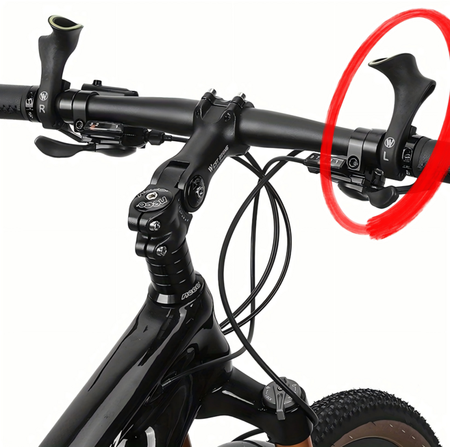 편안한 라이딩 손목 보호 자전거 핸들 그립 보조 손잡이, 좌우세트, 10cm 블랙