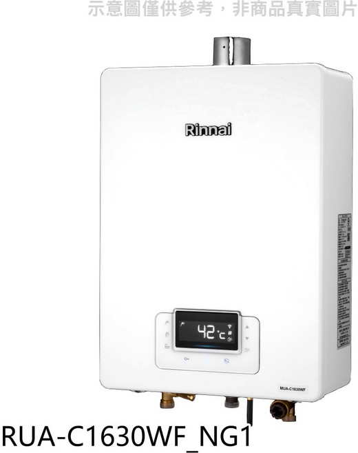 Rinnai 林內 RUA-C1630WF_NG1 數位恆溫即熱型熱水器 節能省電 安全可靠