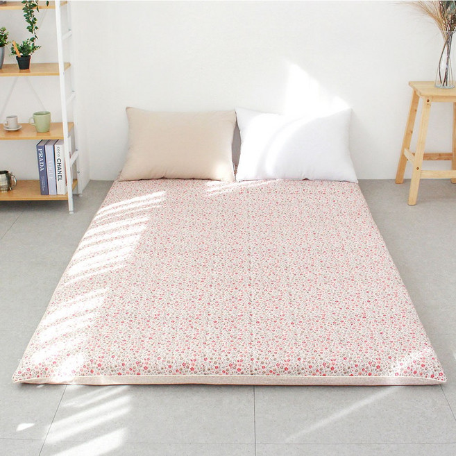 아르떼베딩 더블(D) 요커버(요솜없음) 국산 순면 사계절 누빔 바닥요, 비올라 핑크