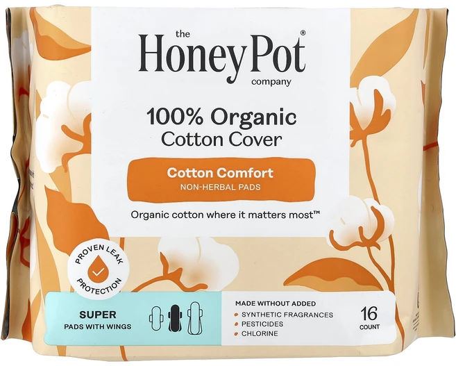 특별한효과 The Honey Pot Company 유기농 무함유 허브 패드 날개 포함 슈퍼 16개입 곧일시품절됩니다, TheHoneyPotCompany유기농무함유허브패드날개, 대형/슈퍼 - 쿠팡