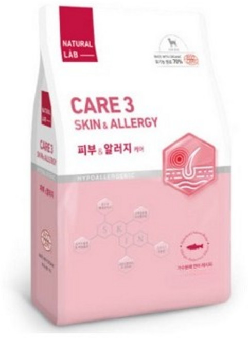 네츄럴랩 강아지 케어 유기농 기능성 사료, 피부/피모+알러지, 2kg, 1개