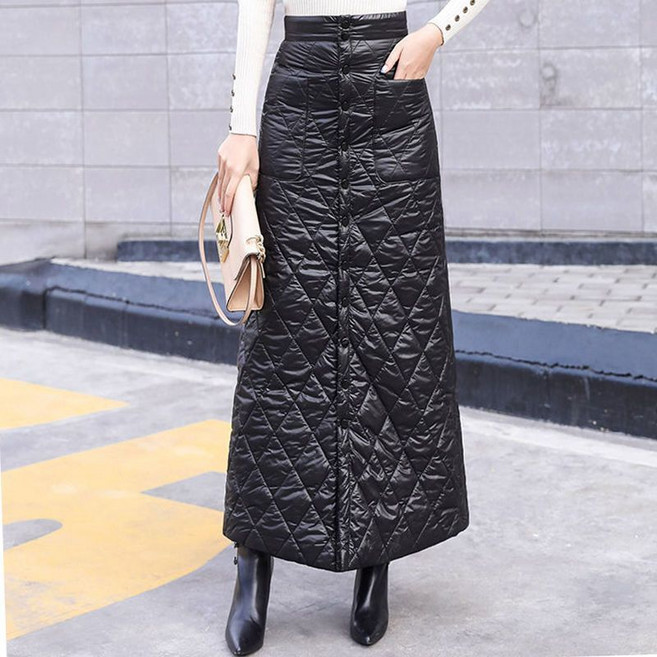 겨울 롱 패딩 치마 롱스커트 여성 방한치마 빅사이즈 패딩치마 롱스커트 차박 골프 캠핑 기모 무릅담요HF