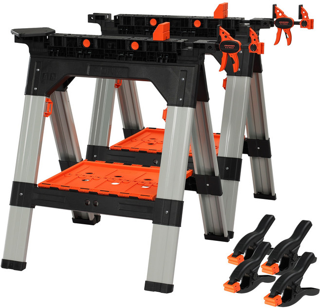 PONY 작업대 접이식 이동식 톱말 다용도 목공 공구 세트, 1개