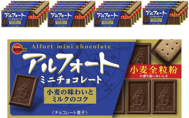 부르본 알포트 미니 초콜릿 통밀과 밀크의 깊은 맛 12개입, 59g, 20개