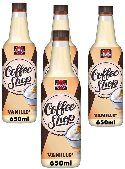 독일 슈바르타우 Schwartau Vanille syrup 커피숍 바닐라 시럽, 4개, 650ml