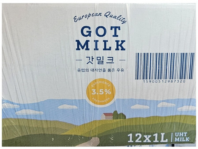원하프멸균우유(갓밀크)1LX12개폴란드, 1L