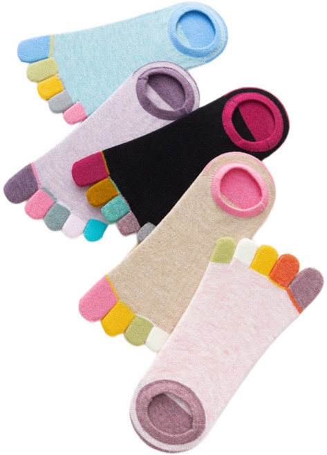 여성 발가락양말 오색컬러 발가락스니커즈 5켤레세트