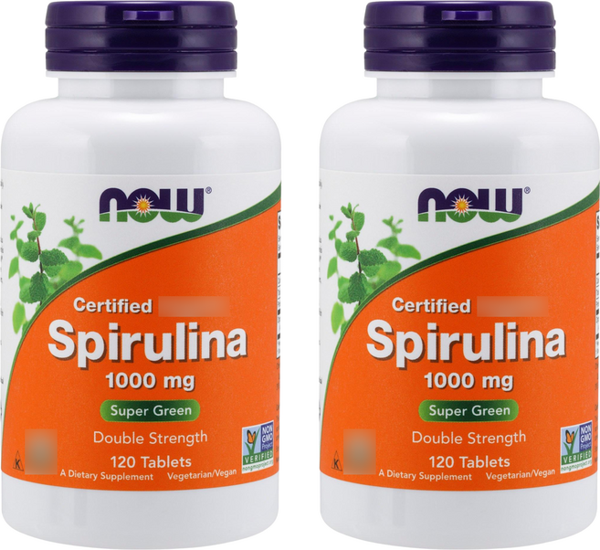 나우푸드 스피루리나 1000mg 타블렛, 120정, 2개