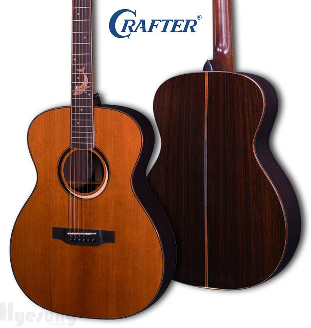 크래프터 통기타 MIND W 2000-Te OM바디 올솔리드 픽업장착 풀구성품, 1개