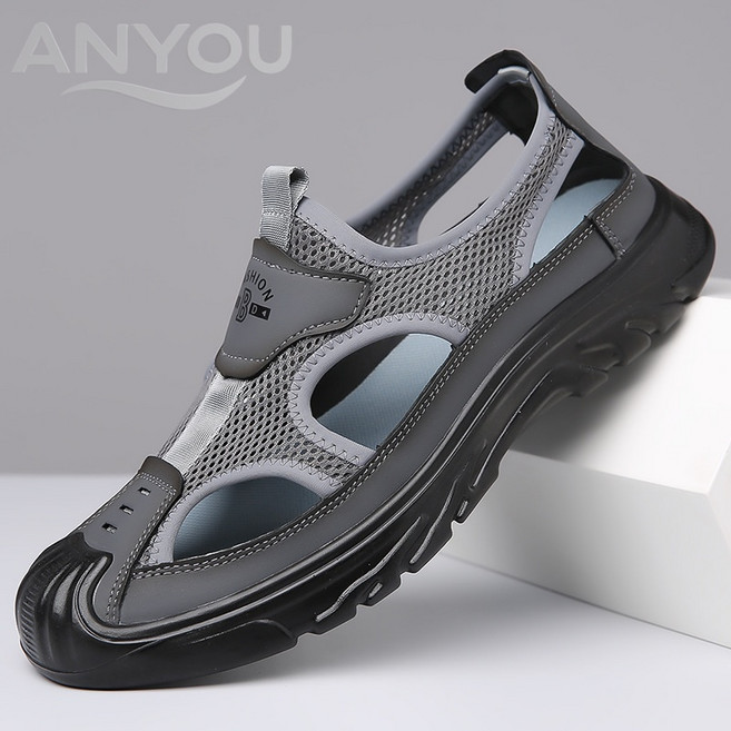 남성 패션 통풍 통기성 소프트 샌들 슬리퍼 다기능 자외선 차단
