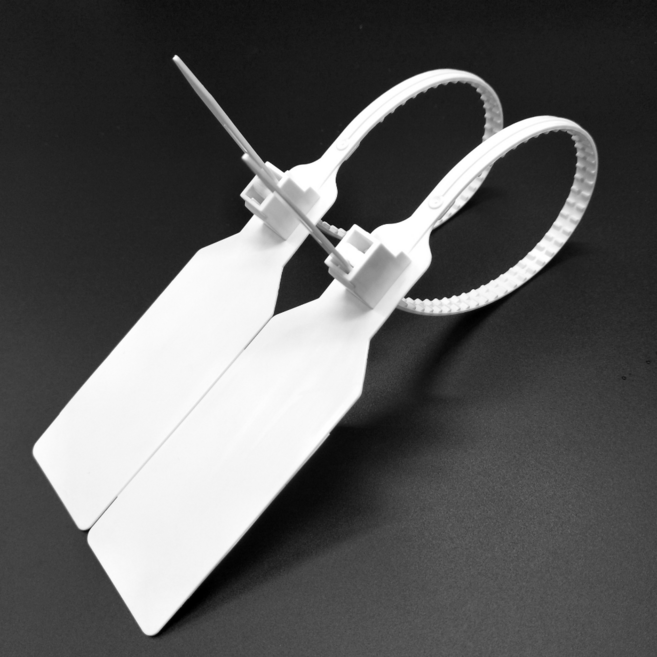 중형 5종컬러 네임타이 각인 이름표 네임택 케이블타이 마크타이 전선 정리, 화이트, 30개