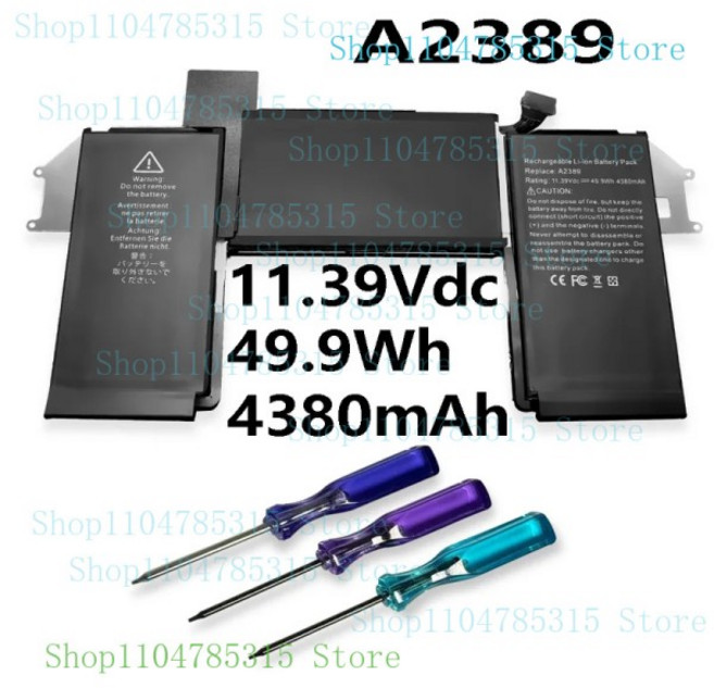 Apple MacBook Air 13인치 A2179 A2337 M1 Entry 2020용 A2389 11.39V 4380mAh 49.9Wh 노트북 배터리
