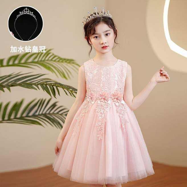 女童連衣裙 夏季花童禮服 兒童生日公主裙