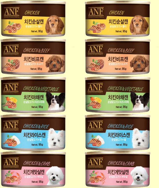 ANF 강아지캔 간식, 10개, 95g