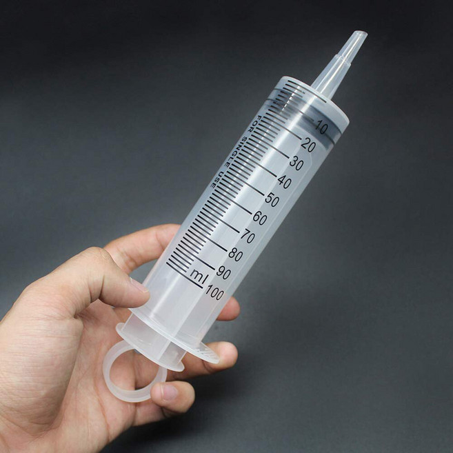 100ml 재사용 가능한 플라스틱 주사기 액체 영양소 측정 도구 음식 먹이 키트 주입, 20ml, 1개, 20ml