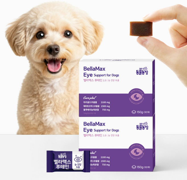 벨라맥스 SBS TV 동물농장 수의사 강아지 눈 영양제 루테인, 2개, 눈물개선/눈건강, 30회분
