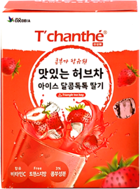 티샹떼 맛있는 허브차 20티백 아이스티 허브티 티백차 딸기맛 유자민트 벚꽃레몬, 20개입, 24g, 5개, 1.2g