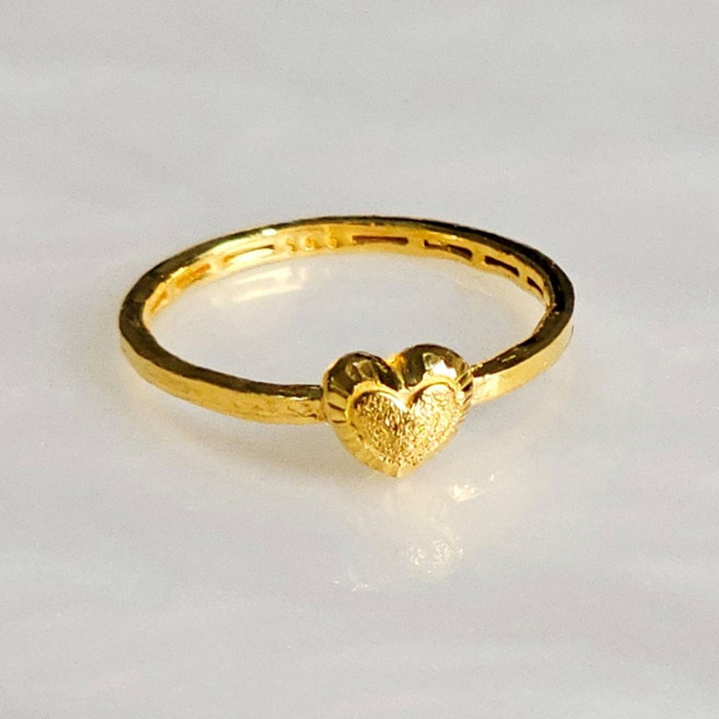 종로 순금 24k 하트 반돈 여자 검지 중지 반지 선물