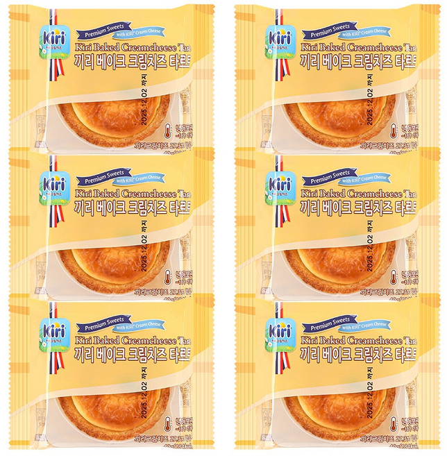 끼리 크림치즈 타르트 베이크 6개, 40g
