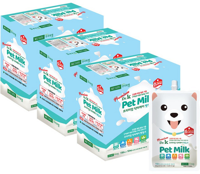 닥터케이 프리미엄 펫밀크, 우유, 150ml, 30개