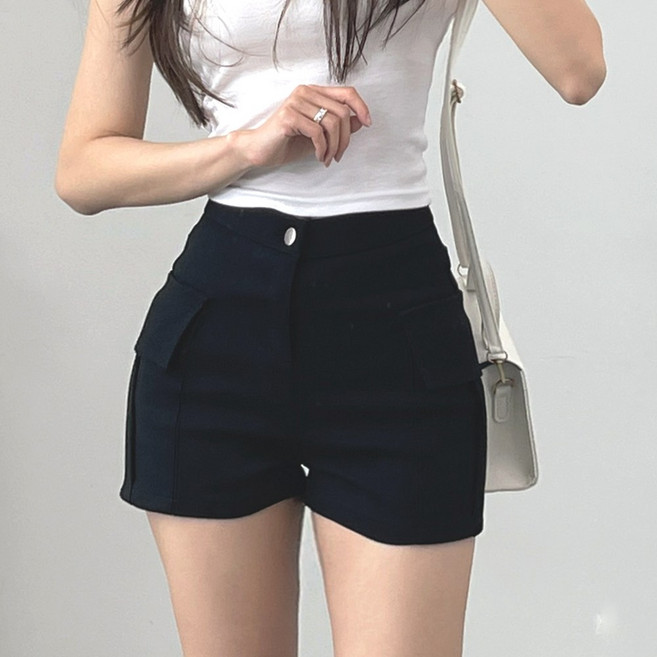 소유진 여성용 스판 절정 글램볼륨 카고 숏핫팬츠 반바지