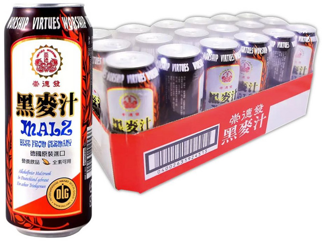 崇德發 黑麥汁, 18個, 500ml
