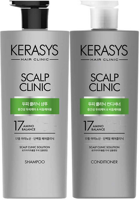 애경 케라시스 두피클리닉 샴푸+린스, 750ml, 2개