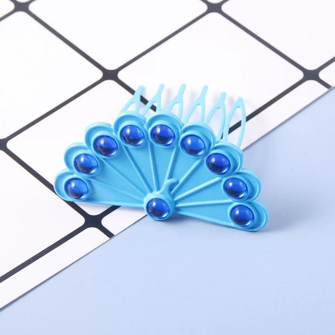 레이디버그 블랙캣 미라클 스톤 코스프레 목걸이 열쇠고리 귀걸이 장식, 공작 발톱빗 파란 다이아몬드 】, 1개