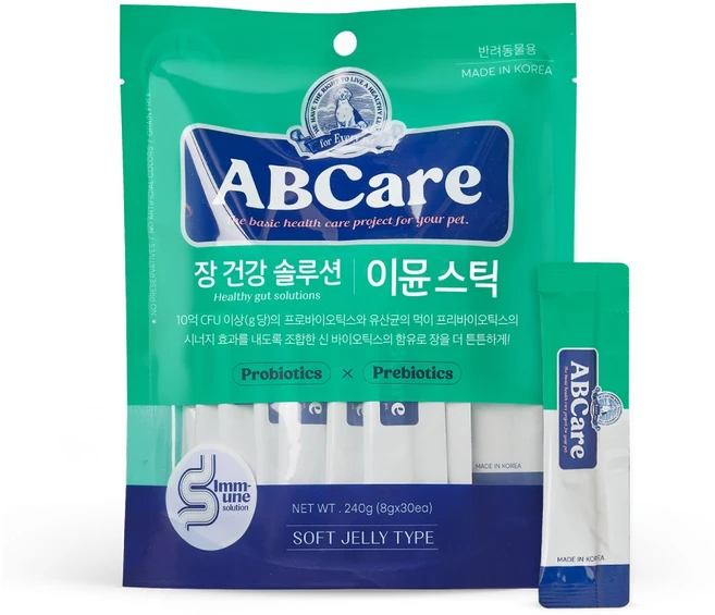 에이비씨케어 반려동물 순살스틱 간식, 이뮨, 240g, 1개 - 쿠팡