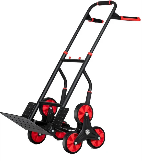 헤비듀티 스틸 접이식 계단 운반 카트 150kg/250kg 6륜, 02 150Kg-shopping cart