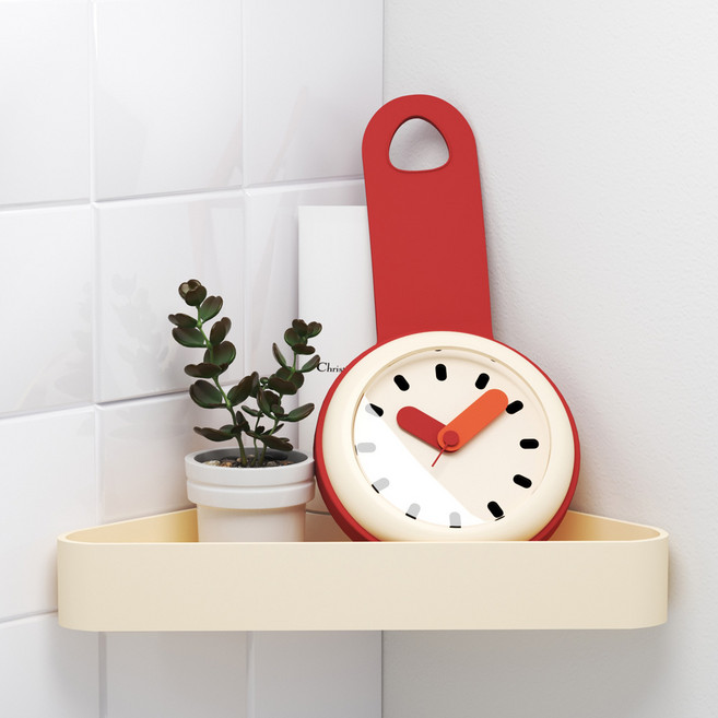 틱톡 이슈 다용도 걸이 흡착 무소음시계 4종, 쥬시팝레드