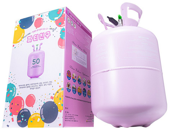 헬륨가스 50개용 일회용 파티풍선 헬륨, 1개