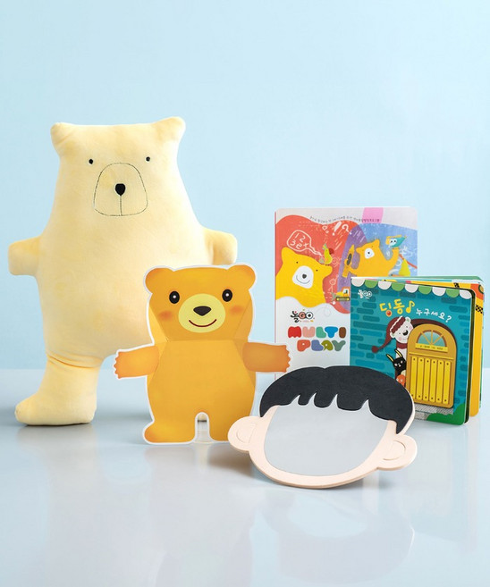 (다르담) 유아 아기 교구 장난감 고미 애착 인형 동화책 교재 감각놀이 5종 세트